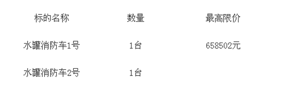 廣東省廉江市應急管理局水罐消防車公開招標公告