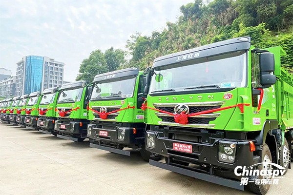 十年用車 就選紅巖，紅巖杰獅C6自卸車批量交付湖南懷化用戶