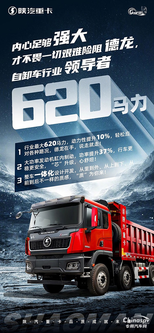 德龍X5000自卸王者，620馬力全“芯”升級，一路領航