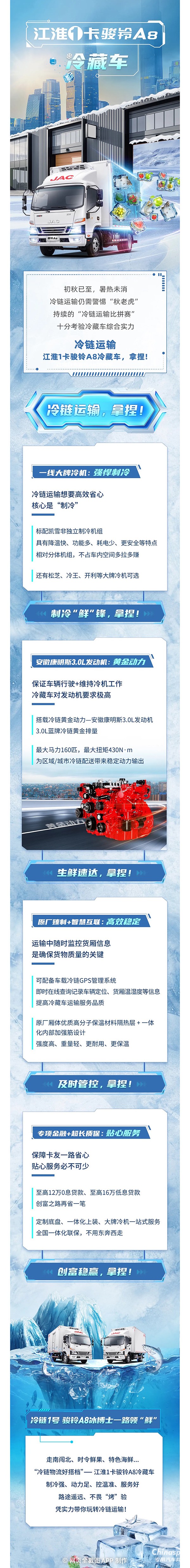 “冷鏈運(yùn)輸，拿捏”！冷鏈1號(hào)·駿鈴A8冰博士一路領(lǐng)“鮮”