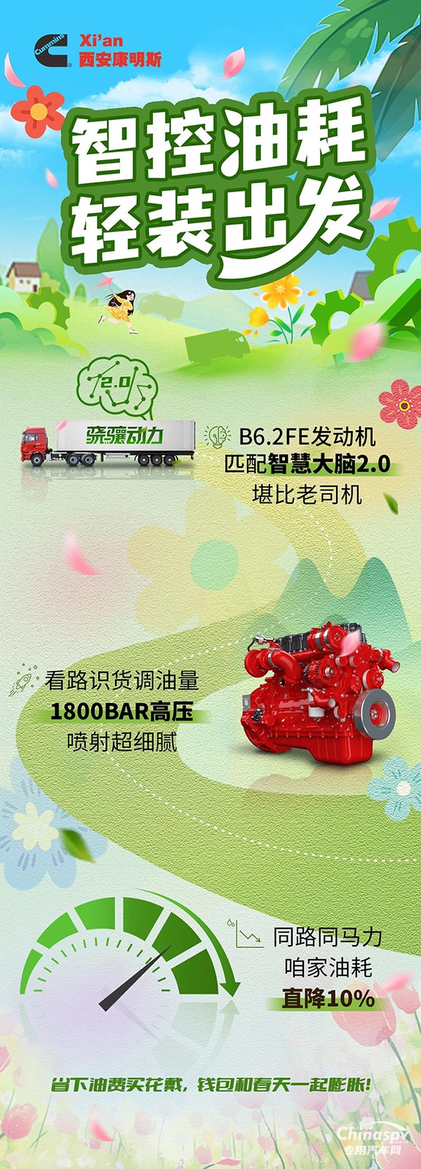 智控油耗多省錢，西安康明斯B6.2FE發(fā)動機膨脹錢包有實力！