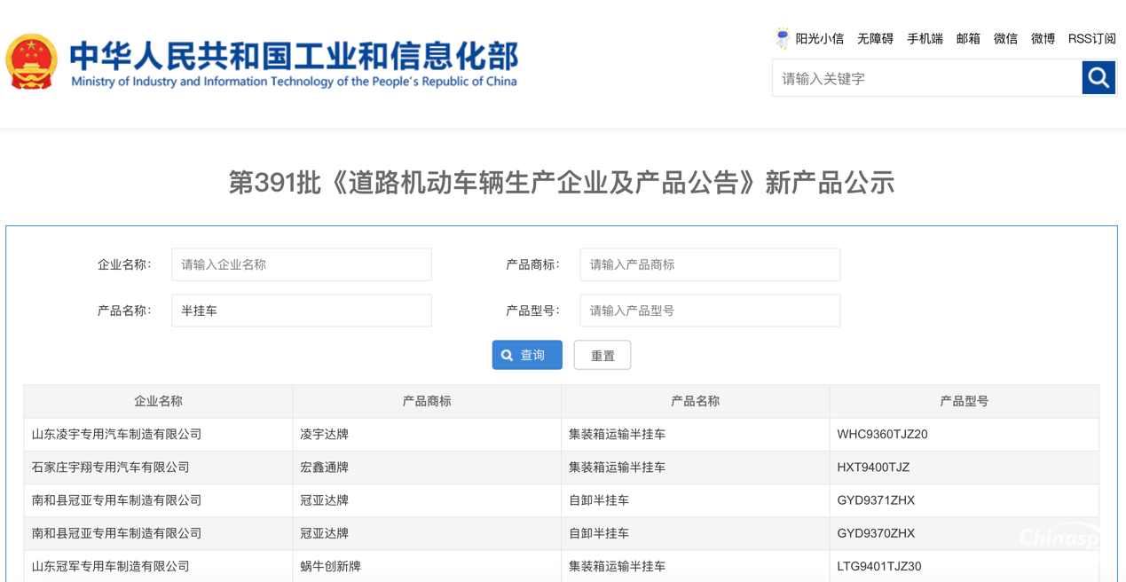 第391批次公告半掛車統(tǒng)計分析:3軸車占比近九成 中國第一汽車集團數(shù)量位居榜首